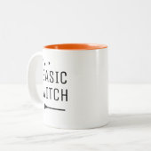 Tasse 2 Couleurs Sorcière de base Halloween moderne (Devant gauche)