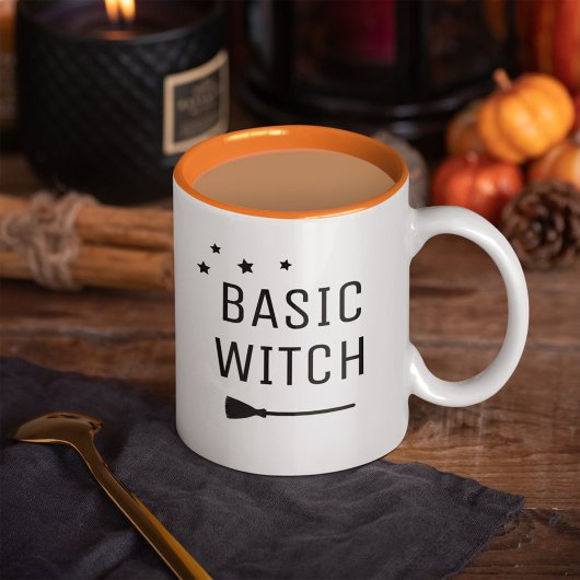 Tasse 2 Couleurs Sorcière de base Halloween moderne