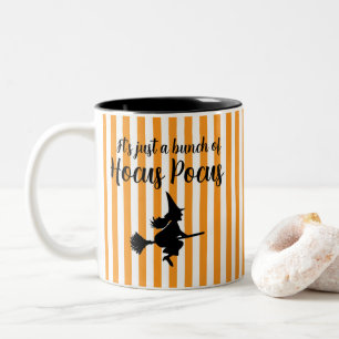 Tasse 2 Couleurs Sorcière d'Halloween sur Broom vol Hocus Pocus