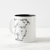 Tasse 2 Couleurs Soul Pitbull Amoureux des chiens (Devant gauche)