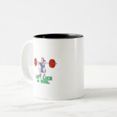 Tasse 2 Couleurs Soulevez comme une fille (Devant gauche)