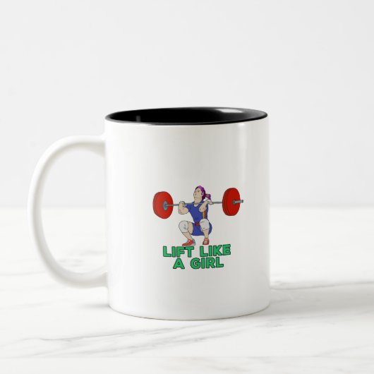 Tasse 2 Couleurs Soulevez comme une fille (Gauche)