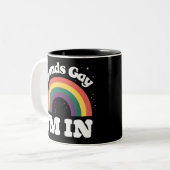 Tasse 2 Couleurs Sounds Gay I'm In LGBTQ Pride Moth (Devant gauche)