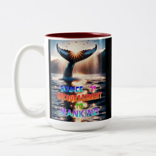Tasse 2 Couleurs Source D'Encouragement À L'Humanité (Gauche)