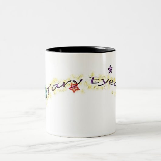 Tasse 2 Couleurs sourd yeux simplifié mug2 (Centre)