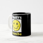 Tasse 2 Couleurs sourire émoji (Devant gauche)
