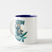 Tasse 2 Couleurs Sourire et faire avec (Devant gauche)