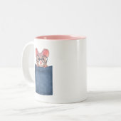 Tasse 2 Couleurs Souris dans la poche (Devant gauche)