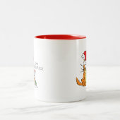 Tasse 2 Couleurs Souris de chat Noël Drôle Cartoon mignonne (Centre)