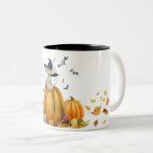 Tasse 2 Couleurs Souris de sorcière mignonne d'Halloween (Devant droit)