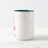 Tasse 2 Couleurs Souris mignonne à la mouche aquarelle agarique (Centre)