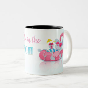 Tasse 2 Couleurs Souris Mignonne Plage Élégante