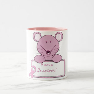 Tasse 2 Couleurs Souris rose de ruban de KRW - survivant