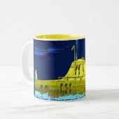 Tasse 2 Couleurs Sous-marin jaune (Devant gauche)