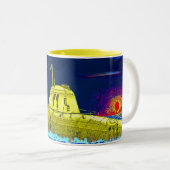 Tasse 2 Couleurs Sous-marin jaune (Devant droit)