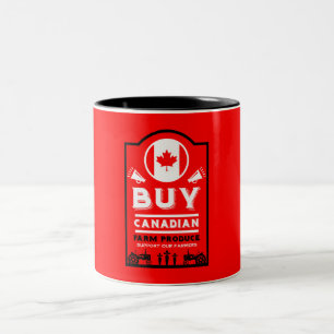 Tasse 2 Couleurs Soutenez les agriculteurs canadiens