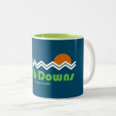 Tasse 2 Couleurs South Downs National Park Retro (Devant droit)
