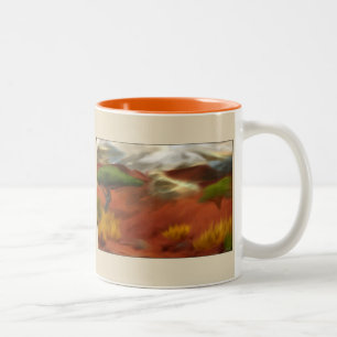 Tasse 2 Couleurs Southwest Desert Sunrise Abstrait Art