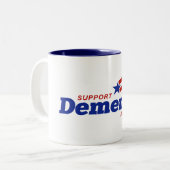 Tasse 2 Couleurs Soutien Démence Biden 2024 (Devant gauche)