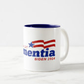 Tasse 2 Couleurs Soutien Démence Biden 2024 (Devant droit)