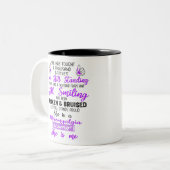 Tasse 2 Couleurs Soutien Fibromyalgia Guerrier dons (Devant gauche)