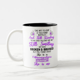 Tasse 2 Couleurs Soutien Fibromyalgia Guerrier dons