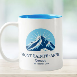Tasse 2 Couleurs Souvenir de la station de ski Mont Sainte-Anne Can