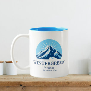 Tasse 2 Couleurs Souvenir de la station de ski Wintergreen Virginie