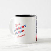 Tasse 2 Couleurs Souvenir officiel d'inauguration d'Obama (Devant gauche)