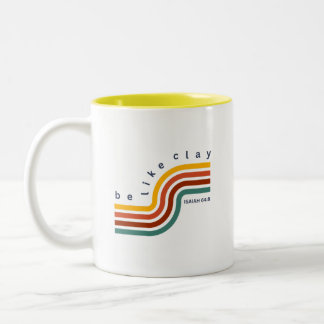Tasse 2 Couleurs Soyez comme Clay Retro Bible Verse Christian Coffe