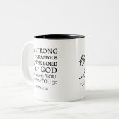 Tasse 2 Couleurs Soyez forts Bible chrétienne Verse Écriture (Devant gauche)