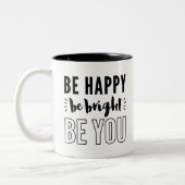 Tasse 2 Couleurs SOYEZ HEUREUX, SOYEZ LUMINEUX, SOYEZ VOTRE citatio (Gauche)