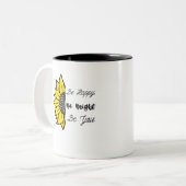 Tasse 2 Couleurs Soyez heureux tournesol (Devant gauche)