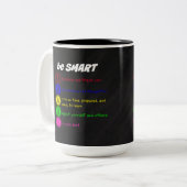 Tasse 2 Couleurs Soyez intelligent (Devant gauche)