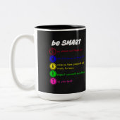 Tasse 2 Couleurs Soyez intelligent (Gauche)