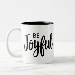 Tasse 2 Couleurs Soyez Joyeux Evangile Graphique Esthétique Christi