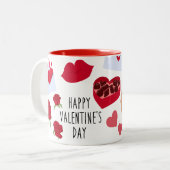 Tasse 2 Couleurs Soyez le mien heureux Valentine (Devant gauche)