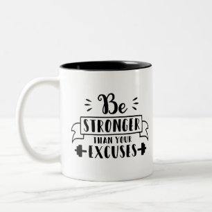 Tasse 2 Couleurs Soyez plus forts que vos excuses
