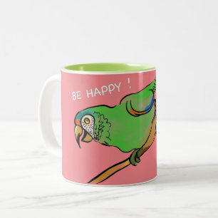Tasse 2 Couleurs Soyez un perroquet heureux