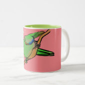 Tasse 2 Couleurs Soyez un perroquet heureux (Devant droit)