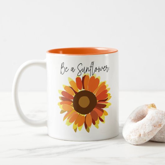Tasse 2 Couleurs Soyez un tournesol (Avec donut)