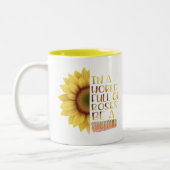 Tasse 2 Couleurs Soyez une citation de tournesol (Gauche)