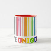 Tasse 2 Couleurs Soyez Unique Code Barre Lgbt Pride (Centre)