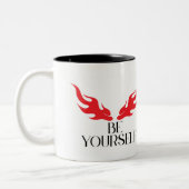 Tasse 2 Couleurs Soyez vous-même – Conception de citation minimalis (Gauche)