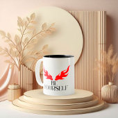 Tasse 2 Couleurs Soyez vous-même – Conception de citation minimalis