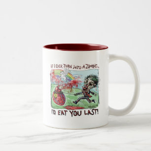 Tasse 2 Couleurs Soyez zombi Valentine de mine