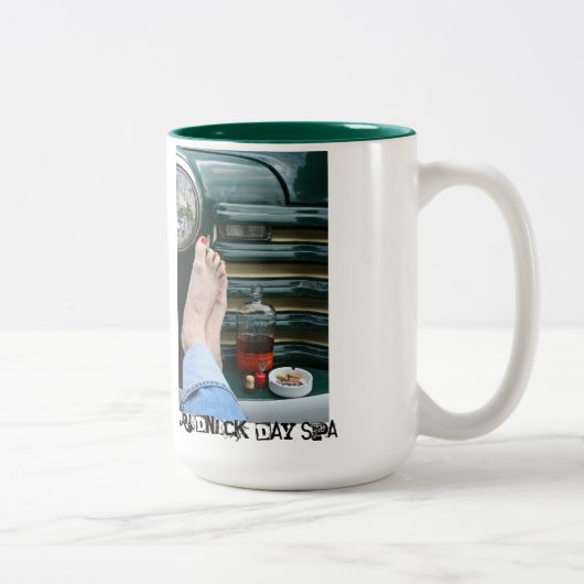 Tasse 2 Couleurs Spa de jour de plouc (Droit)