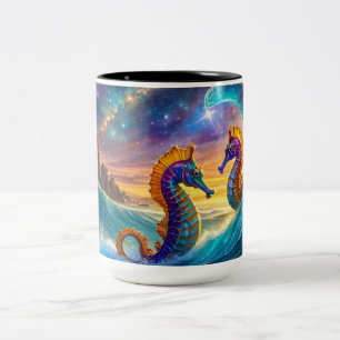 Tasse 2 Couleurs Space Seahorses Design Par Rich AMeN Gill