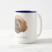 Tasse 2 Couleurs spaniers cocker (Devant droit)