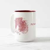 Tasse 2 Couleurs Sparkly Unicorn-Believe (Or Rose) (Devant gauche)